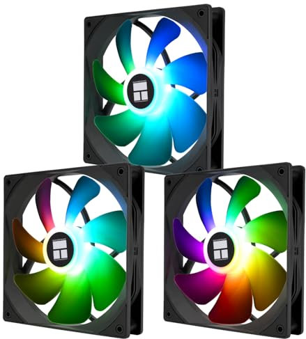 Thermalright TL-C14C-S X3 Lot de 3 ventilateurs de processeur à grande vitesse de 1500 tr/min, ventilateur PWM silencieux 140 mm, boîtier d'ordinateur