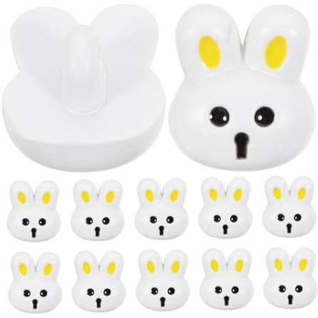 BATHVEVE 12stücke Harzknöpfe Mit Ostermotiv Kleine Hasenknöpfe Nähknöpfe Für Kleidung Und Bastelprojekte Dekorative Kleidungsknöpfe Aus Kunstharz Diy-knöpfe Zum Nähen Und