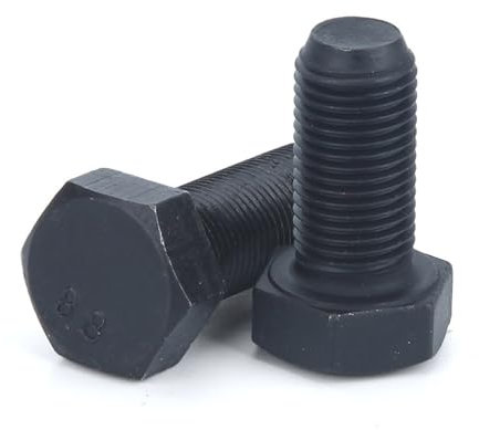Nodrest 2/5 Stück M8 M10 DIN933 Feingewinde-Sechskantschrauben Grade 8.8 Hochfeste Außensechskantschrauben mit feinen Zähnen(M10x1x25(2pcs))