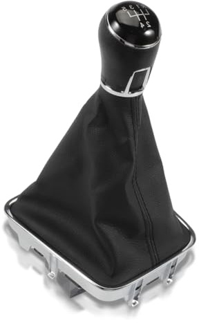 Fraylis Schaltknauf 5-Gang-Schaltknauf, kompatibel mit Golf Plus 5M 521 Tig-uan I 5N Sh-aran II 7N 5N0711113 5M0711113 5M07111456