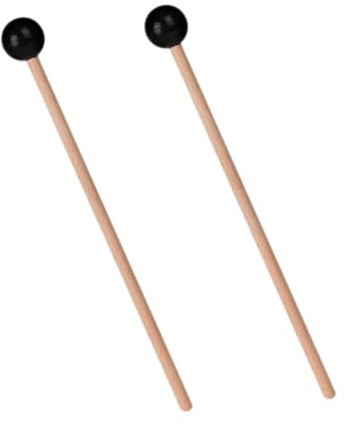 SUPVOX 2 piezas Mazos de Étereo con Mango de Madera para Percusión Palillos Compactos para Xilófono Marimba y Diseño Portátil y Acabado para Articulación Precisa