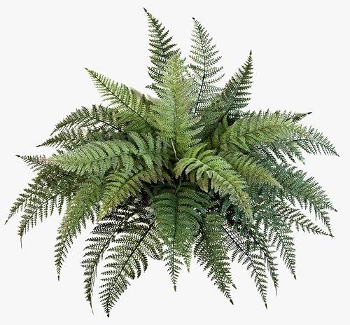 artplants.de Königsfarn Aaron, 35 Blätter, grün, auf Steckstab, 50cm, Ø 65cm - Künstliche Pflanze - Kunst Farn