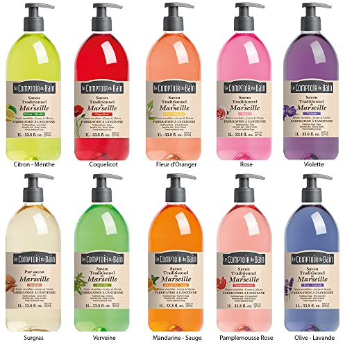 Le comptoir du bain savon traditionnel de marseille fleur d'oranger 1L