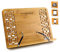 Joyoldelf Atril Libros de Cocina, Atril Estudio Lectura, Soporte Libros, Atril Para Estudiar, Apoya Libros, Book Holder, Soporte Plegable de Bambú Para Leer con 5 Alturas Ajustables, 24*33.4*4.2 cm