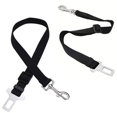 G4GADGET Dog Safety Seat Belt for Car - Adjustable Harness, Secure Clip-On Design, Comfortable & Safe Pet Travel Gear for Small, Medium, & Large Dogs, Easy to Install, Universal Fit