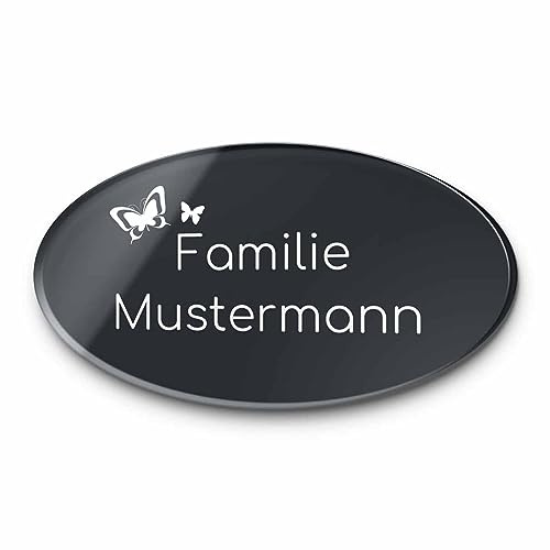 Hochglanz Acrylglas Türschild mit Gravur und Motiven - edle Optik durch Hochglanz Effekt | Auswahl aus vielen verschiedenen schönen Motiven - ab einer Größe von 8x3,5 cm