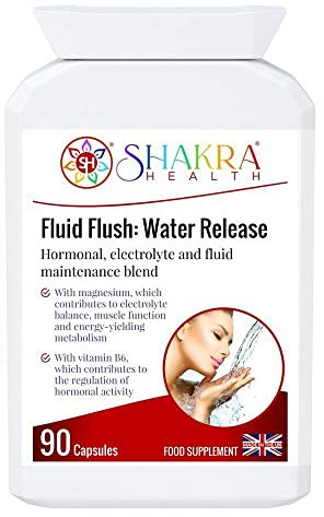 Fluid Flush: 90 Capsules for Water Balance & Bloating Relief. Supports Natural Fluid Flow, Hormone Harmony & Weight Management Goals | Plant-Based Formula