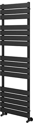 Go Bathrooms Ark Towel Rail 1600mm x 500mm Matt Black Bathroom Radiator Designer Heated Ladder Rail Flat Panel Heater