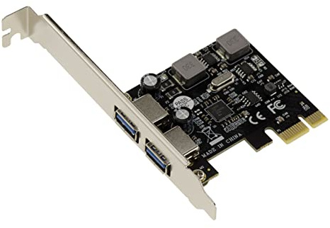 KALEA-INFORMATIQUE Scheda controller PCI Express USB 3.0 a 2 porte di tipo A, autoalimentata dalla porta PCIe e con chipset NEC D720202
