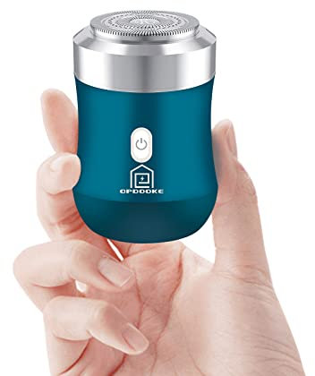 Opdooke Mini-Elektrorasierer, Nass- und Trockenrasierer für Damen und Herren, Metallgehäuse, 30 Tage Spielzeit, Toilettenartikel in Reisegröße, 6500 U/min, leistungsstarker Herrenrasierer zum Rasieren
