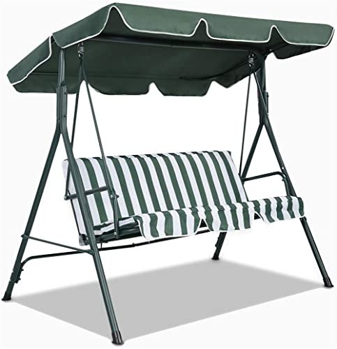 DYHQQ Replacement Canopy for Swing Seat 2 & 3 Seater Sizes Hammock Cover Top Garden Outdoor,195x125cm(77x49'')