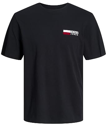 JACK & JONES JJECORP LOGO TEE PLAY SS O-NECK NOOS, T-Shirt Uomo, Nero (Black Print:P4 Small Print), M