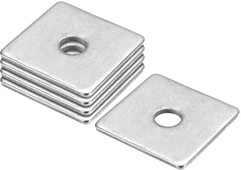 QUARKZMAN 5 Stück Vierkantscheiben M12x50x50x3mm 304 Edelstahl Quadrat Unterlegscheibe Flach Pad Abstandshalter Dichtung für Hardware Verschluss