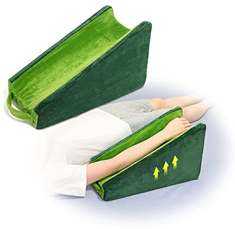 Mybow Arm Wedge Elevation Pillow Post OP Wrist Arm Tunnel Pillow Elevating Arm Support Elbow Pillow for Sleeping Adults Arm Rest Foam Medical Wedge Pillow Elevated Broken Arm Elevator