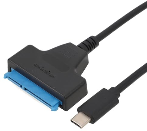Plyisty Cable SATA a USB 3,1 Tipo C, Cable USB C 3,1 a SATA SSD/HDD de 2,5, Adaptador de Disco Duro Externo para HDD SSD de 2,5, Compatible con UASP