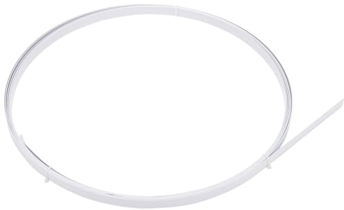 BENECREAT Disossamento In Acciaio per Molle Bianco Da 6 m, Stecche per Corsetti Da 12 mm per Cucire Stecche In Rivestite In Plastica per Abiti Da Sposa, Disossamento Crinolina, 1.5 mm di Spessore