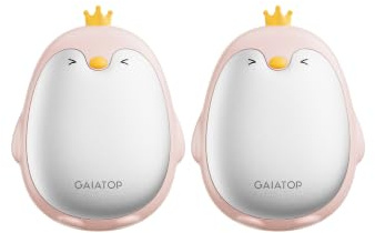 Gaiatop Magnetic Hand Warmers Rechargeable 2 Pack, 3 Settings Cute Pocket Penguin, Fast Hot Hands Reusable Portable Electric Heater for Camping Hunting Golf, Stocking Stuffers Gifts for Women Men