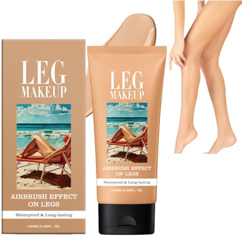 Full Coverage Waterproof Leg Makeup to Cover Veins, Body Concealer for Mature Skin, Smooth Tone Long Lasting Body Scar Cover Up (#02)