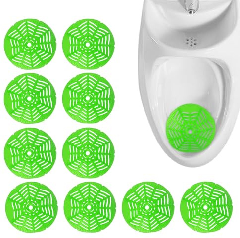 Tyinerc - Ambientador para pantalla de urinario, pantallas de urinario para baño para hombre | Limpiador para urinario Control de olores - Pantalla de urinario quitamanchas 10X, almohadillas de
