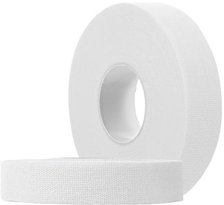 2 Stück Finger Tape, 1,5 cm X 10 m Weiß Sportband Fingertape, Kletterband Rückstandsfrei Starkes Sport-Fingerband für Grappling, Kampfsport Hockeyschläger