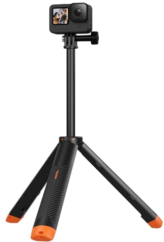 TELESIN° Trípode flotante 4 en 1 para selfie, impermeable, extensible, para GoPro Hero 13, 12, 11, 10, 9, 8, 7, 6, 5, 4, 3, 3+, Insta360, DJI y la mayoría de cámaras de acción