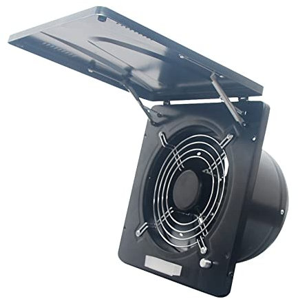 MTBDD Bathroom Exhaust Fan 10 Clamshell Ventilation Fan Household Kitchen Fume Exhaust Fan High-power Range Hood With Cover, Stepless Speed Regulation, Black, 100W, 1218CFM Bathroom Fan