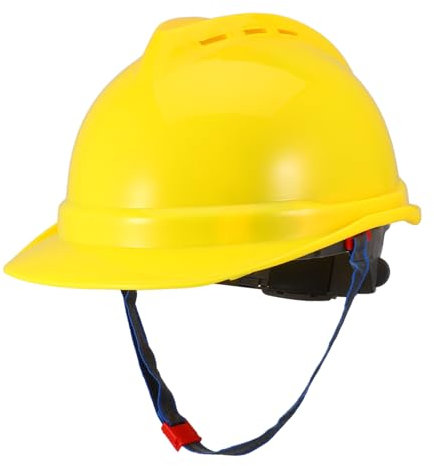HOMSFOU Helm-Schutzkappe, Bauhüte für Erwachsene, Anstoßkappe, Kopfschutz, Sicherheitsmütze, Schutzkappe, Bauhut, Kostüm, Bauarbeitermütze, Kopfschutz, Gelb