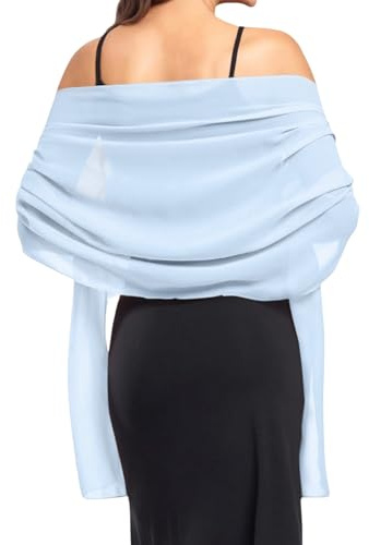 Generisch Bequeme Stola Für Abendkleid Damen Chiffon Sommer S-heer Tücher Und Wrap-s Schals & Tücher Hochzeit Braut Schultertuch Leichter Weicher Schal Für Brautkleid Alltagskleidung Festliche
