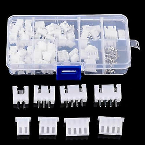 Opatiny Leiterplattenklemmengehäuse-Stecker-Set, 2,54 mm Abstand, 2/3/4-polig, 250 Stück, inklusive Stecker- und Buchsenstecker für elektronische Verkabelungsprojekte