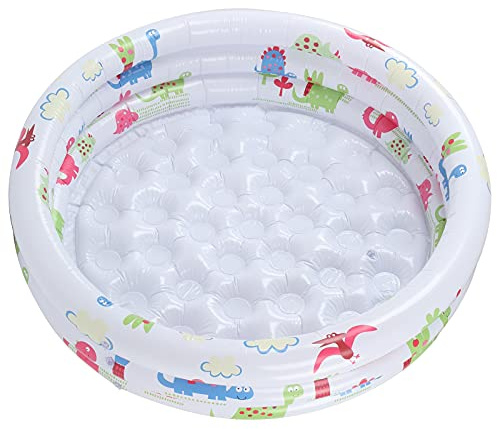 POENVFPO Piscine Gonflable pour bébé de 90 Cm, Motif Dinosaure, Jeu d'eau, Piscine de Jeu pour Enfants, Plage Intérieure et Extérieure au Bord du Lac, Matériau PVC Sûr