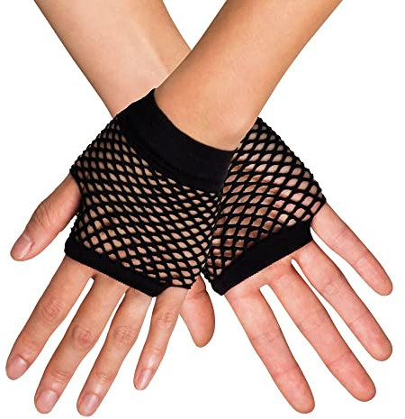 Boland - Handschuhe New York, Netzhandschuhe, Stulpen, 80er Jahre, dehnbar, Kostüme, Karneval, Mottoparty