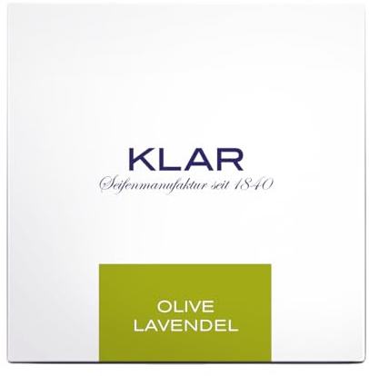 Klar Seifen Haar- & Körperseife Olive/Lavendel 250 g an Kordel | Seife an der Kordel mit Lavendelduft, harmonisierend, für Haar und Körper geeignet, pflegend für normale Haut.