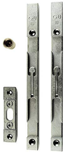 GU Secury Türkantriegel Komplett Set 16mm (2 Riegel + Schließblech + Bodenhülse)