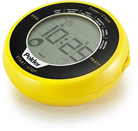 Polder Digital Egg & Pasta Timer, Yellow