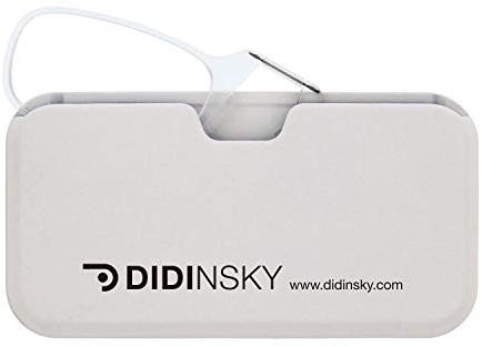 DIDINSKY Moma bügellose Lesebrille ultraleicht 4,8 g Taschenbrille | Bügellose Taschen-Lesebrille, nur 4,8 g, entspiegelt und kratzfest, flexibler Nasensteg, flaches Etui. +1,0 bis +3,0.
