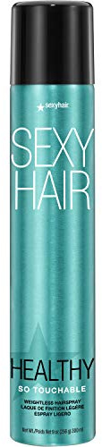 SexyHair Healthy So Touchable Weightless Hairspray, 9 Oz | Light Hold and Shine | All Hair Types