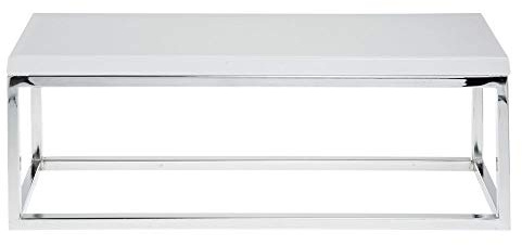 HUBERT Chrome Display Riser with White Top-20 7/8 L x 6 2/5 W x 7 H