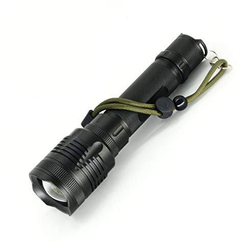 SXFJF Linterna LED, Recargable Al Aire Libre Potente Linterna 4800 Lúmenes con Zoom Linterna Táctica 2 * 26650 De La Antorcha LED De La Batería, para Camping, Pesca, Al Aire Libre