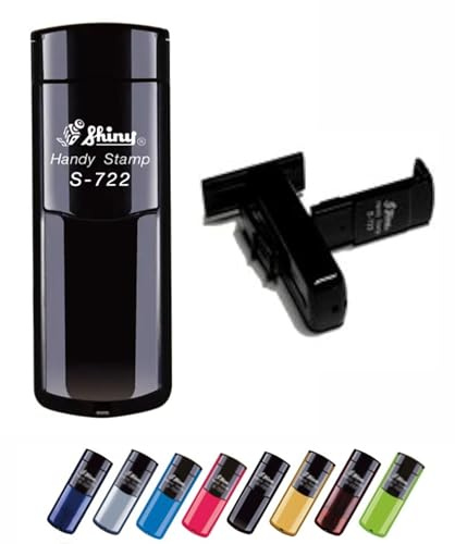 TIMBRO TASCABILE POCKET AUTOINCHIOSTRANTE + GOMMINA RESINA 38x14 mm PERSONALIZZATO shiny 722