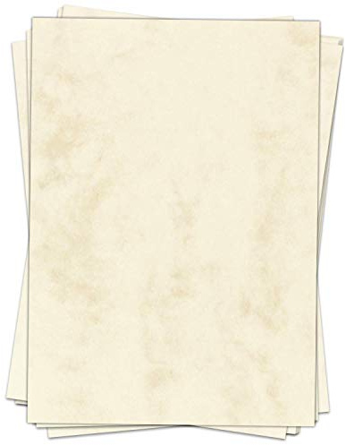 25 Blatt Briefpapier (A4) | Marmor Beige | Motivpapier | edles Design Papier | beidseitig bedruckt | Bastelpapier | 90 g/m²