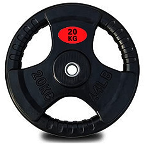 Disco de Pesa olímpica 20.00KG Hierro fundida con Revestimiento de Caucho Marca Fit-Force