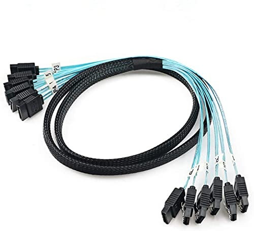 CableDeconn High Speed 6 Gbit/s SATA-Kabel, SAS-Kabel für Server, 0,5 m