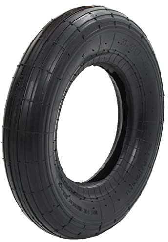 Atlojoys Pneu de Brouette Pneu de Remplacement Increvable pour Brouette, Chariot, Diable, etc 3.50-8 4PR Caoutchouc