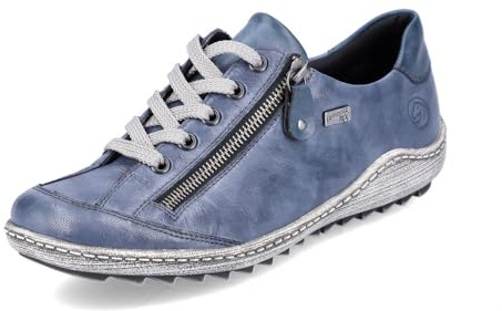 Remonte Damen Low-Top Sneaker R1402, Frauen Halbschuhe,lose Einlage,wasserabweisend,remonteTEX,Strassenschuhe,Sportschuhe,Turnschuhe,blau (15),43 EU