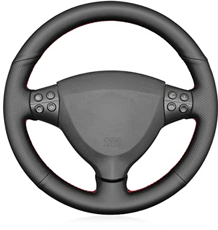 MEWANT Passgenauer Lenkradbezug zum Nähen für Atmungsaktive Auto für | Atmungsaktive Auto für Mercedes Benz A-Klasse W169 2004-2012 aus für Mercedes Benz A-Klasse Mikrofaser Leder Atmungsaktiv