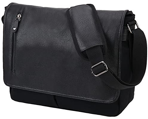 VX VONXURY Umhängetasche für Männer und Frauen, Canvas 14 Zoll Laptoptasche Messenger Bag Arbeitstasche Herren für die Arbeit Schule