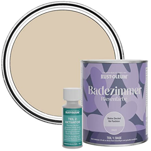 Rust-Oleum wasserfeste hellbraun Fliesenfarbe für Badezimmer in Matt Finish - Warmer Ton 750ML
