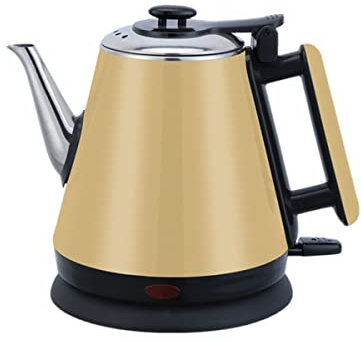 Hokcus Bouilloire électrique à ébullition rapide, bouilloire de 1,2 L avec protection à ébullition rapide et à ébullition sèche, bouilloire à café 1200 W/rose/doré