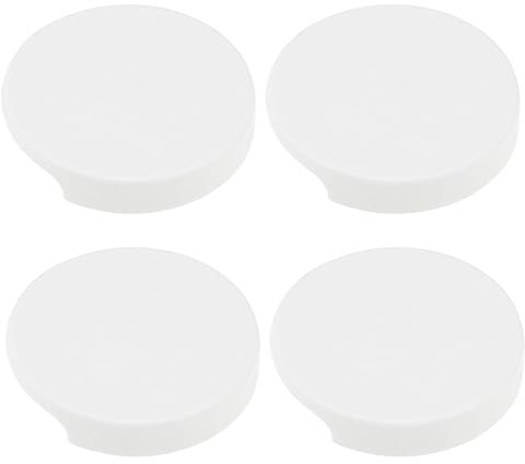 YINETTECH 4 Stück Balkontürgriff Kunststoff Weiß Terrassentürgriff 50mm Durchmesser Runder Ziehgriff Muschel Möbeltür Hardware Zubehör