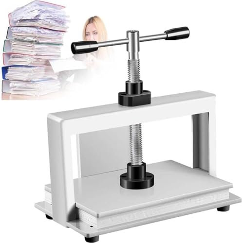 A4/A3-Buchbindepresse, manuelle flache Papierbindemaschine, Buchglättungsmaschine, 3306 lbs Druck, Büro- und Schulwerkzeuge for Dokumente, Stempel, Banknoten (Color : A4)